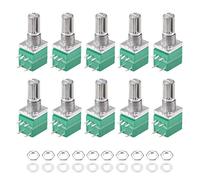 uxcell Potentiometer with Switch B20K Ohm Variable Resistors Single Turn Rotary Carbon Film Taper RV097NS 10pcs
