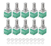 uxcell Potentiometer with Switch B50K Ohm Variable Resistors Single Turn Rotary Carbon Film Taper RV097NS 10pcs
