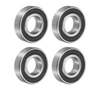uxcell R12-2RS Deep Groove Ball Bearing 3/4 x 1-5/8 x 7/16 inch Double Sealed Chrome Steel Bearings, 4pcs