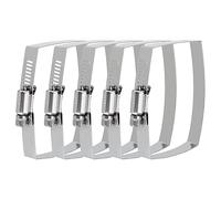 uxcell Rectangular Hose Clamps, 3" x 2" 304 Stainless Steel Square Duct Pipe Clamp for Ducting, Securing Hose, Cable and Bridge Project Application, Pack of 5