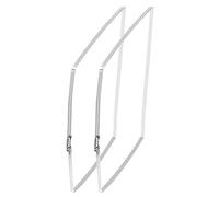uxcell Rectangular Hose Clamps, 31" x 8" 304 Stainless Steel Square Duct Pipe Clamp for Ducting, Securing Hose, Cable and Bridge Project Application, Pack of 2