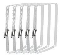 uxcell Rectangular Hose Clamps, 6" x 4" 304 Stainless Steel Square Duct Pipe Clamp for Ducting, Securing Hose, Cable and Bridge Project Application, Pack of 6