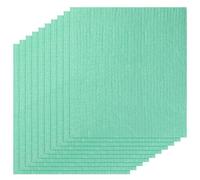 Uxcell Reusable Swedish Dishcloths for Kitchen, Absorbent Cellulose Sponge Dish Cloths, Washable, No Odor, Lint Free, 18 x 20 cm Mint Green Pack of 10