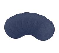 uxcell Round Drink Coasters Set of 6 Dual Sided Non-Slip Non-Stick Waterproof Leather Coasters for Drinks, Coffee Table, Housewarming Gifts, Home Decor 4"×4"Navy Blue