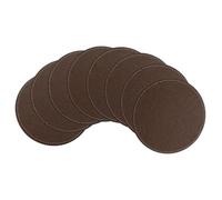 uxcell Round Drink Coasters Set of 8,Dual Sided Leather Coasters 4x4" Brown | White Stitched,Non-Slip,Non-Stick,Waterproof,for Drinks,Coffee Table,Housewarming Gifts,Home Decor