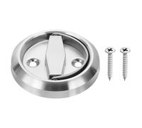 Uxcell Round Recessed Pull 3" Stainless Steel Recessed Door Handle Concealed Brushed Handles Cabinet Hidden Knob for Various Modern Door Silver 1Pcs (Inner Hole Size: 8 x 8mm)