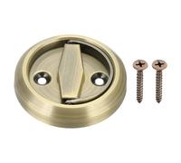 Uxcell Round Recessed Pull 3" Stainless Steel Recessed Door Handle Concealed Brushed Handles Cabinet Hidden Knob for Various Modern Door Green 1Pcs (Inner Hole Size: 8 x 8mm)