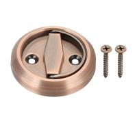 Uxcell Round Recessed Pull 3" Stainless Steel Recessed Door Handle Concealed Brushed Handles Cabinet Hidden Knob for Various Modern Door Red 1Pcs (Inner Hole Size: 8 x 8mm)