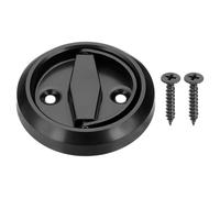 Uxcell Round Recessed Pull 3" Stainless Steel Recessed Door Handle Concealed Brushed Handles Cabinet Hidden Knob for Various Modern Door Black 1Pcs (Inner Hole Size: 8 x 8mm)