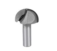 uxcell Router Bit 1/2'' Shank 1-3/8'' Cutting Dia. Core Box 2 Flutes Carbide Wood Cutting Tools for Carpentry Woodworking Milling Cutter Tool