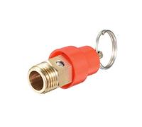 uxcell Safety Valve Air Compressor Pressure Relief Valve, G1/4 Male, 115PSI Set Pressure, Red Hat, 1Pack