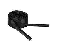 Uxcell Satin Ribbon Shoelaces Solid Color 1cm Wide Shoestrings Flat Shoe Laces for Sneakers 2 Pairs 110cm/43.3" Black