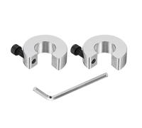 uxcell SBR16 Linear Rail Shaft Stop Collar Aluminum Alloy Clamp-on Collar for Holding Timing Pulleys Shaft Limit Fixing Rings Sandblasting Surface with A Nickel Flat Head Wrench 2pcs