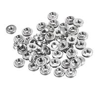 uxcell Self-Clinching Threaded Insert Captive Nuts, #6-32 x 0.1-Inch Stainless Steel Rivet Nut Round Head Metal Sheet Mounting Hardware Fastener 50pcs