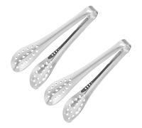 uxcell Serving Tongs, 2pcs 5 Inch - Stainless Steel Ice Tongs, Mini Sugar Tongs for Appetizers, Charcuterie, Dessert, Tea Party, Bar, Cafe (Silver)