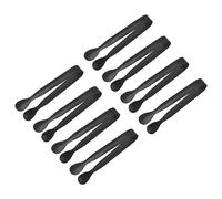 uxcell Serving Tongs, 8pcs 4.3Inch - Stainless Steel Ice Tongs, Tiny Tongs for Appetizers, Sugar, Charcuterie, Dessert, Tea Parties, Bar, Cafe (Black)