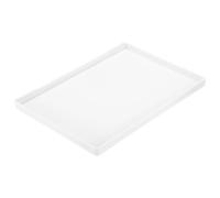 uxcell Serving Tray Small White Mini Tray 11.3" x 15.6" Plastic Rectangular Wooden Serving Trays Decorative Ottoman Platter for Breakfast Kitchen Bathroom