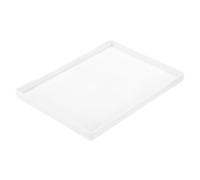 uxcell Serving Tray Small White Mini Tray 6" x 9" Plastic Rectangular Wooden Serving Trays Decorative Ottoman Platter for Breakfast Kitchen Bathroom