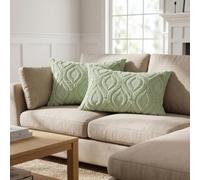 Uxcell Set of 2 Shaggy Plush Faux Fur Throw Pillow Covers for Sofa