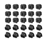 uxcell Silicone USB B Anti-Dust Stopper Cap Cover Black 20pcs