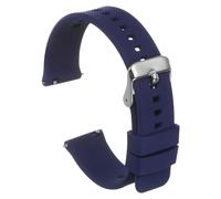 Uxcell Silicone Watch Band 21mm Width Quick Release Soft Rubber Replacement Watch Strap with Electroplated Stainless Steel Buckle for Men Women, Deep Blue