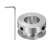 uxcell Single Groove Pulley 16mm Fixed Bore 30mm Outer Diameter Aluminum Alloy with Hex Wrench for Drilling Machine 6mm PU Round Belt