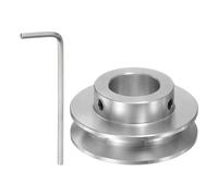 uxcell Single Groove Pulley 16mm Fixed Bore 40mm Outer Diameter Aluminum Alloy with Hex Wrench for Drilling Machine 6mm PU Round Belt