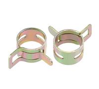 uxcell Spring Band Type Clamp 11mm Inner Dia Fit 11.5-12.2mm OD Hose Fuel Line Silicone Tube Clips Clamp Color-zinc Manganese Steel 10Pcs