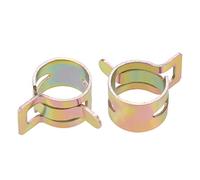 uxcell Spring Band Type Clamp 16mm Inner Dia Fit 16.5-17.2mm OD Hose Fuel Line Silicone Tube Clips Clamp Color-zinc Manganese Steel 10Pcs