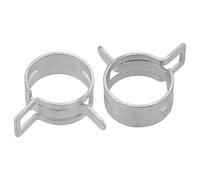uxcell Spring Band Type Clamp 23mm Inner Dia Fit 24.5-26.5mm OD Hose Fuel Line Silicone Tube Clips Clamp Silver Manganese Steel 10Pcs