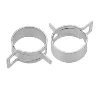 uxcell Spring Band Type Clamp 26mm Inner Dia Fit 27.5-30mm OD Hose Fuel Line Silicone Tube Clips Clamp Silver Manganese Steel 5Pcs