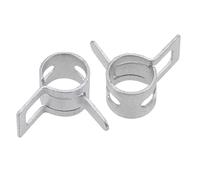 uxcell Spring Band Type Clamp 8mm Inner Dia Fit 8.5-9.2mm OD Hose Fuel Line Silicone Tube Clips Clamp Silver Manganese Steel 20Pcs