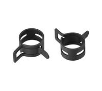 uxcell Steel Band Clamp 11mm Inner Dia Fit 11.5-12.2mm OD Hose Spring Band Type Action Fuel Line Silicone Tube Clip Clamp Black 10Pcs