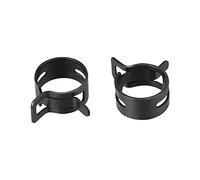 uxcell Steel Band Clamp 14mm Inner Dia Fit 14.5-15.2mm OD Hose Spring Band Type Action Fuel Line Silicone Tube Clip Clamp Black 10Pcs