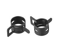 uxcell Steel Band Clamp 15mm Inner Dia Fit 15.5-16.2mm OD Hose Spring Band Type Action Fuel Line Silicone Tube Clip Clamp Black 10Pcs