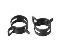 uxcell Steel Band Clamp 20mm Inner Dia Fit 21-22.5mm OD Hose Spring Band Type Action Fuel Line Silicone Tube Clip Clamp Black 10Pcs