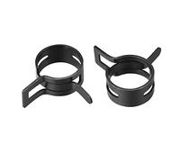 uxcell Steel Band Clamp 21mm Inner Dia Fit 22-23.5mm OD Hose Spring Band Type Action Fuel Line Silicone Tube Clip Clamp Black 10Pcs