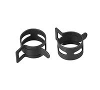 uxcell Steel Band Clamp 22mm Inner Dia Fit 23-24.5mm OD Hose Spring Band Type Action Fuel Line Silicone Tube Clip Clamp Black 10Pcs