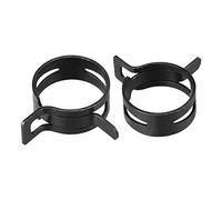 uxcell Steel Band Clamp 26mm Inner Dia Fit 27.5-30mm OD Hose Spring Band Type Action Fuel Line Silicone Tube Clip Clamp Black 5Pcs