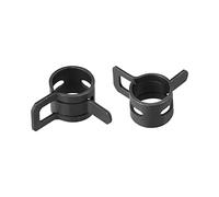 uxcell Steel Band Clamp 9mm Inner Dia Fit 9.5-10.2mm OD Hose Spring Band Type Action Fuel Line Silicone Tube Clip Clamp Black 10Pcs
