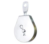 uxcell Swivel Lifting Rope Pulley Block 115mm Single Pulley Block, Iron Hanging Wire Towing Wheel, Cable Rope Runner Pulley Roller in Zinc Plated