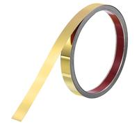 uxcell Wall Trim Molding, Stainless Steel Peel and Stick (Mirror-Like Finish), for Ceiling, Mirror Frame 16.4Ft x 0.8in，Gold