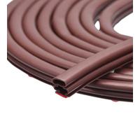 Uxcell Weather Stripping Seal Strip, 3 Meters x 10mm x 15mm Self Adhesive Rubber for 12-14mm Gap, Window and Door Soundproofing and Frame Gap Blocker (Brown)