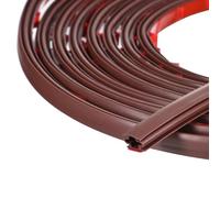 Uxcell Weather Stripping Seal Strip, 3 Meters x 10mm x 6mm Self Adhesive Rubber for 4-5mm Gap, Window and Door Soundproofing and Frame Gap Blocker (Brown)
