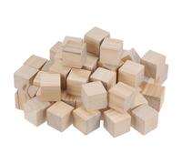 uxcell Wood Blocks for Crafts, 50pcs 1 9/16 Inch Unfinished Wooden Cube Pine Wood Square Block for DIY Craft Projects