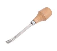 uxcell Wood Chisels Carving Knife, 10mm Chrome Plated 45# Carbon Steel Curved Half-round Tip Woodworking Hand Tool Graver 130mm (5-Inch) Length