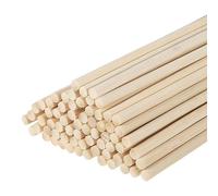uxcell Wooden Dowel Rods,50cm/20 Round Dowel Rod Wood Sticks,5mm/0.2" Bamboo Stick for Arts Crafts, Photo Booth Props, DIY Building Model,50 Pack