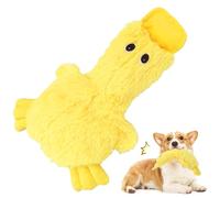 UxClishe Flat Bill Duck Dog Toy, Plush Squeaky Interactive Calming Toy, Durable Chew Toy Indestructible Dogs Plush Toys with Crinkle Paper Sounds for Small Medium Large Dogs