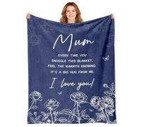 UxClishe Mum Gifts, Soft Flannel Blanket, Throw Gifts for Mother's Day Christmas Birthday Anniversary Presents from Daughter Son for Mum Gift 130x150cm Present for Mummy
