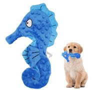 UxClishe Squeaky Interactive Dog Toys, No Stuffing Dog Chew Toy Indestructible Dogs Plush Toys, Seahorse Dog Toy with Crinkle Paper for Small Medium Dogs Playing and Training